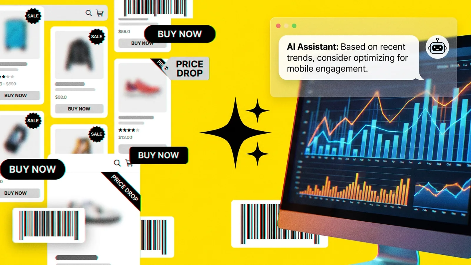 Agent AI Ask Ad Manager analizujący dane o kampaniach reklamowych na ekranie komputera.
